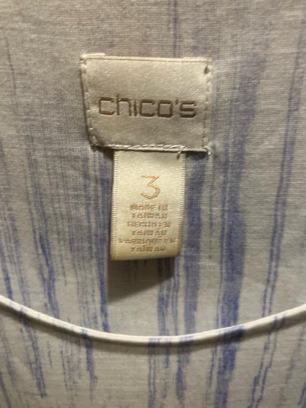 25. WOMENS CHICO’S 3/XL DETAIL TOP - Picture 2 of 5